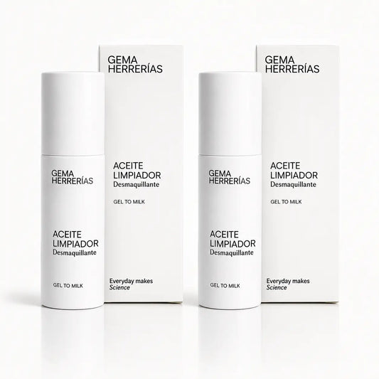 Gema Herrerías Aceite Limpiador y Desmaquillante Gel to Milk ,2x150 ml