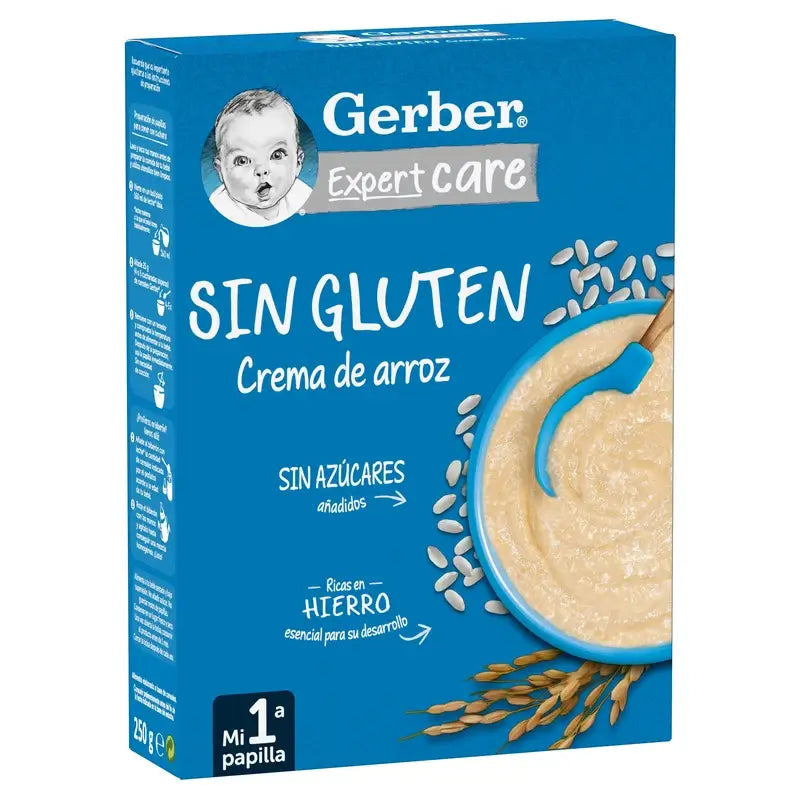 GERBER Papilla Sin Gluten Crema de Arroz 250g