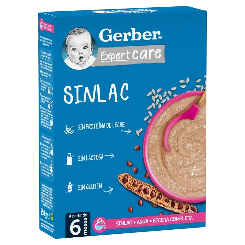 Gerber Papilla Expertcare Sinlac, A Partir De Los 6 Meses, 250 Gr