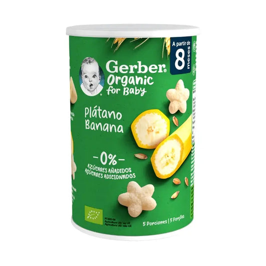 Gerber Snacks Orgánico De Cereales Con Plátano , 35g