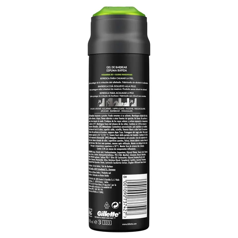Gillette Labs Gel de Afeitar Espuma Rápida, 198 ml
