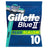 Gillette Blue Ii Plus Slalom Maquinillas Desechables, 10 unidades