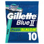 Gillette Blue Ii Plus Slalom Maquinillas Desechables, 10 unidades