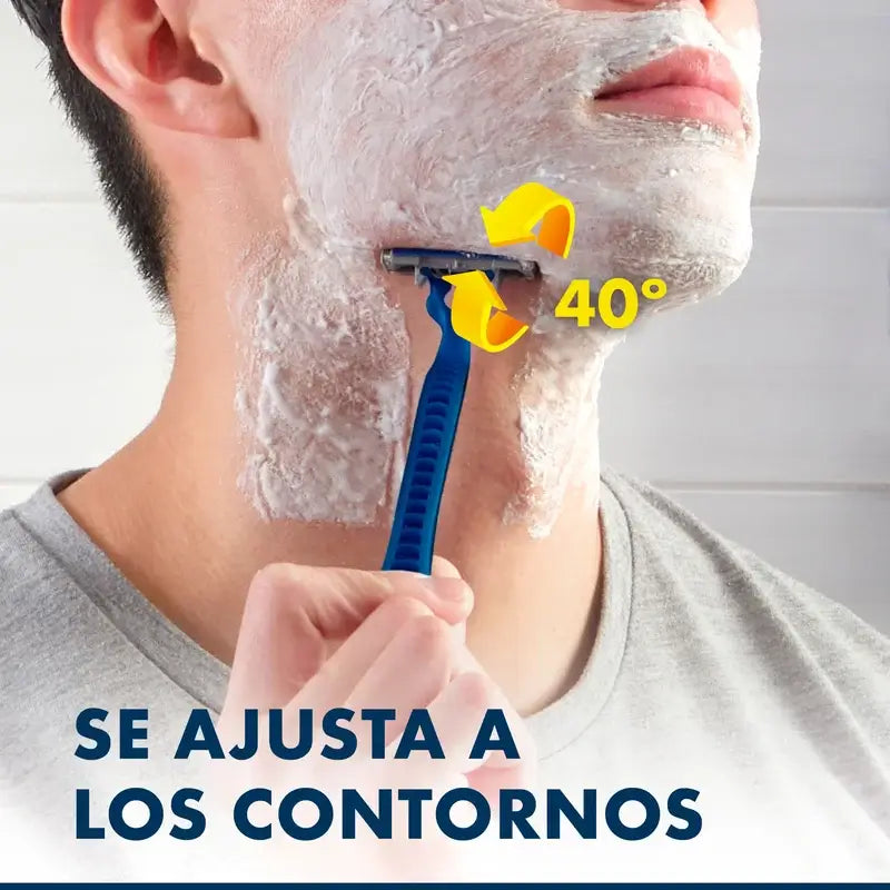 Gillette Blue3 Smooth 8+4 Maquinillas Desechables Hombre Cabezal Pivotante 40° Y Banda Lubricante , 12 unidades