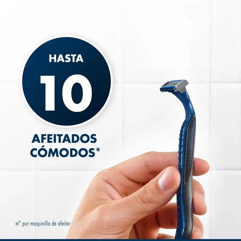 Gillette Blue3 Smooth 8+4 Maquinillas Desechables Hombre Cabezal Pivotante 40° Y Banda Lubricante , 12 unidades