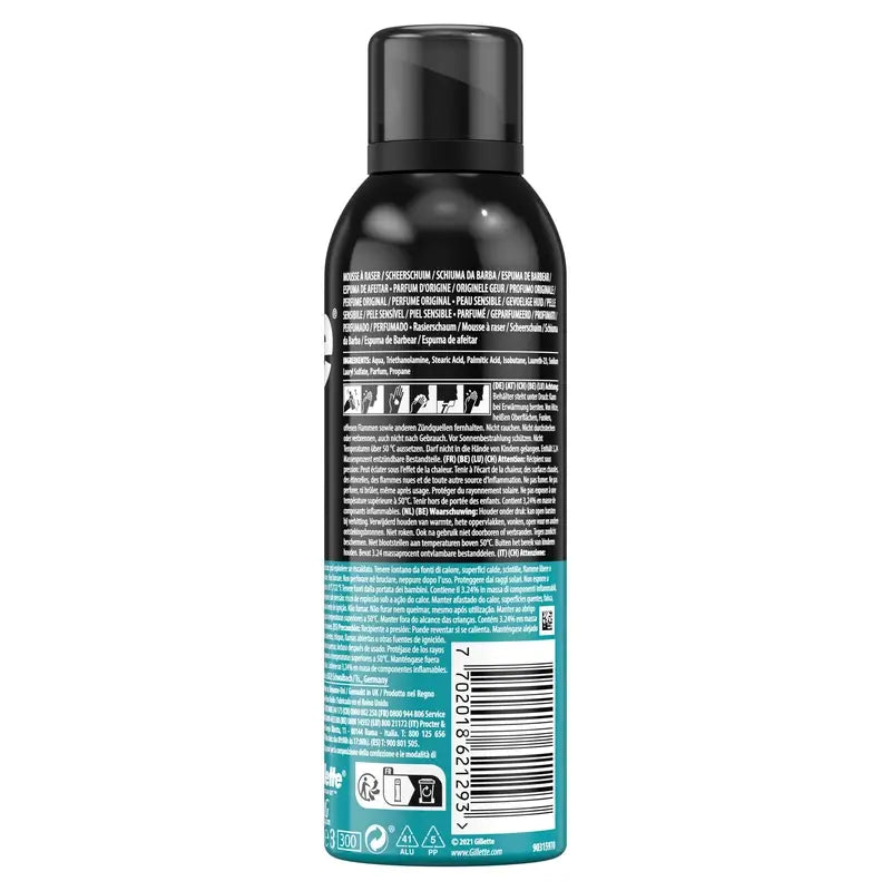 Gillette Classic Espuma De Afeitar Para Hombre , 200 ml