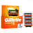 Gillette Fusion5 Proglide 4 Recambios Maquinilla De Afeitar Banda De Gel Lubricante , 4 unidades