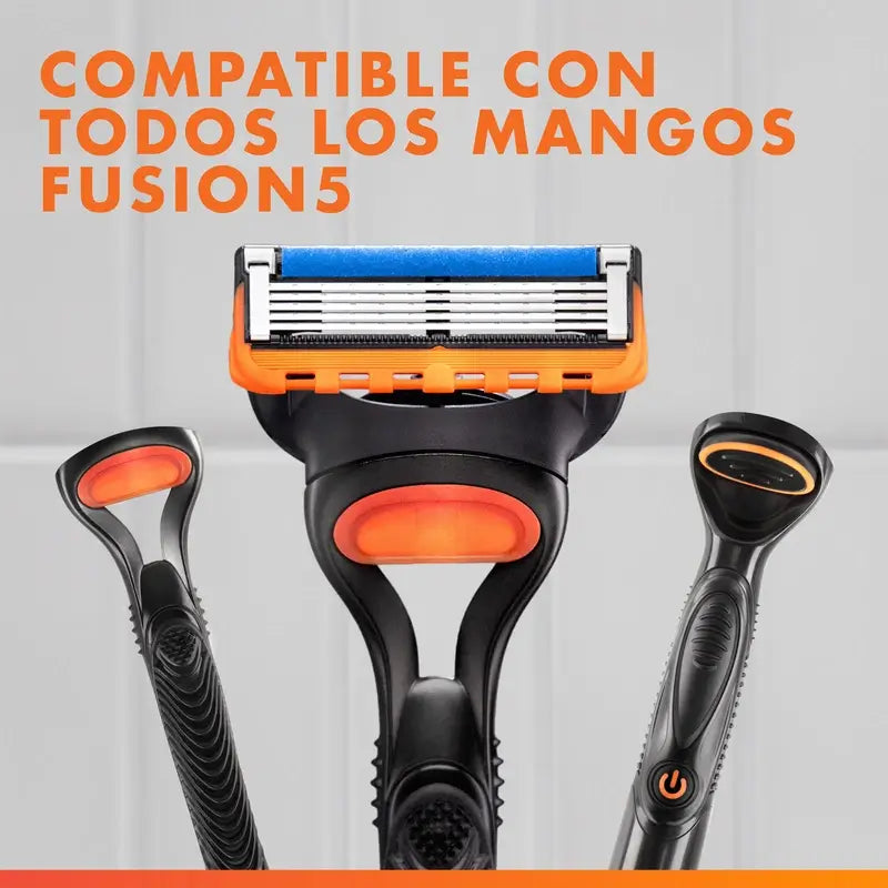 Gillette Fusion5 Proglide 4 Recambios Maquinilla De Afeitar Banda De Gel Lubricante , 4 unidades