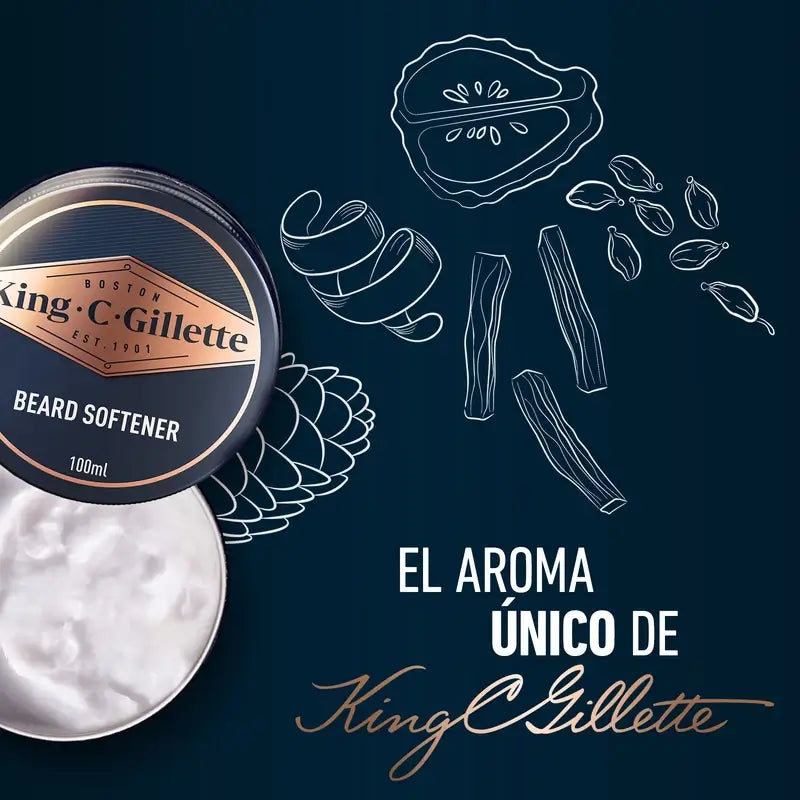 Gillette King C. Bálsamo Suave Para Barba , 100 ml