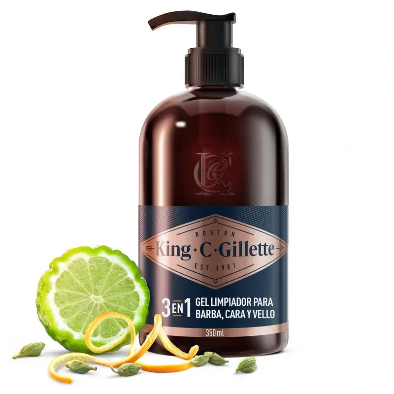 Gillette King C. Gel Para Barba Y Rostro , 350 ml