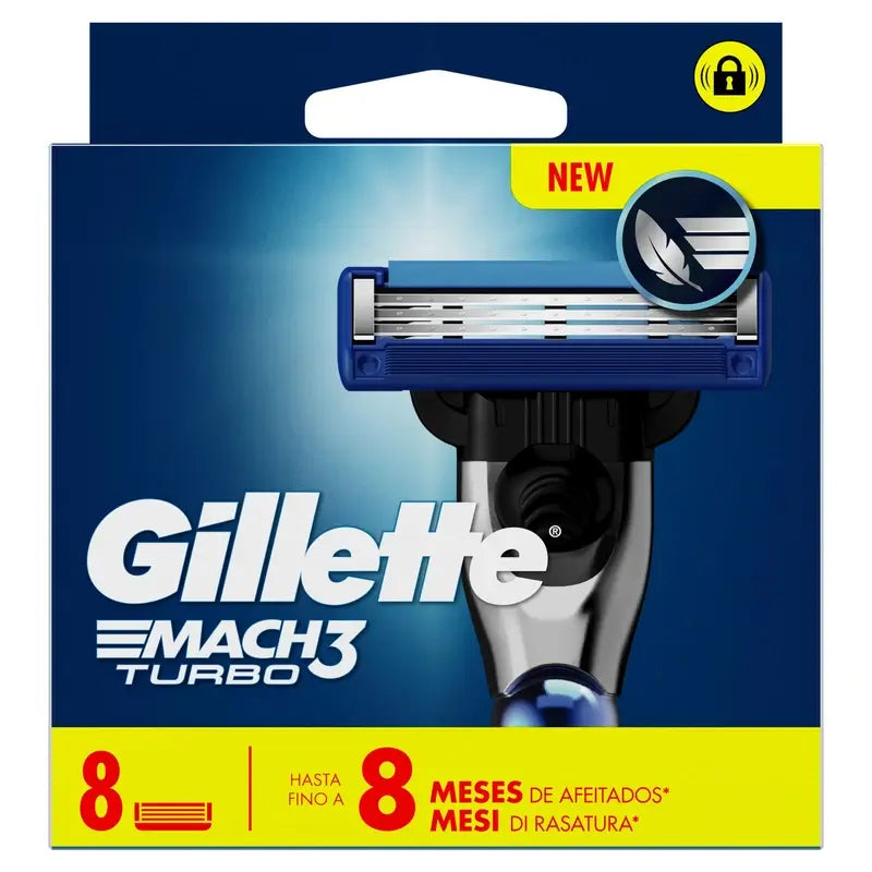 Gillette Mach3 Turbo hombre, 8 Recambios