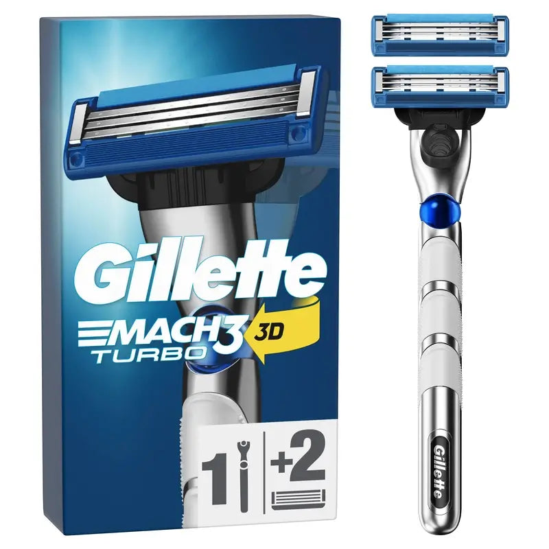 Gillette Mach3 Turbo maquinilla hombre + 2 Recambios