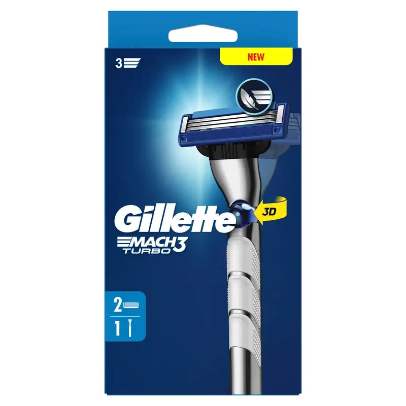 Gillette Mach3 Turbo maquinilla hombre + 2 Recambios