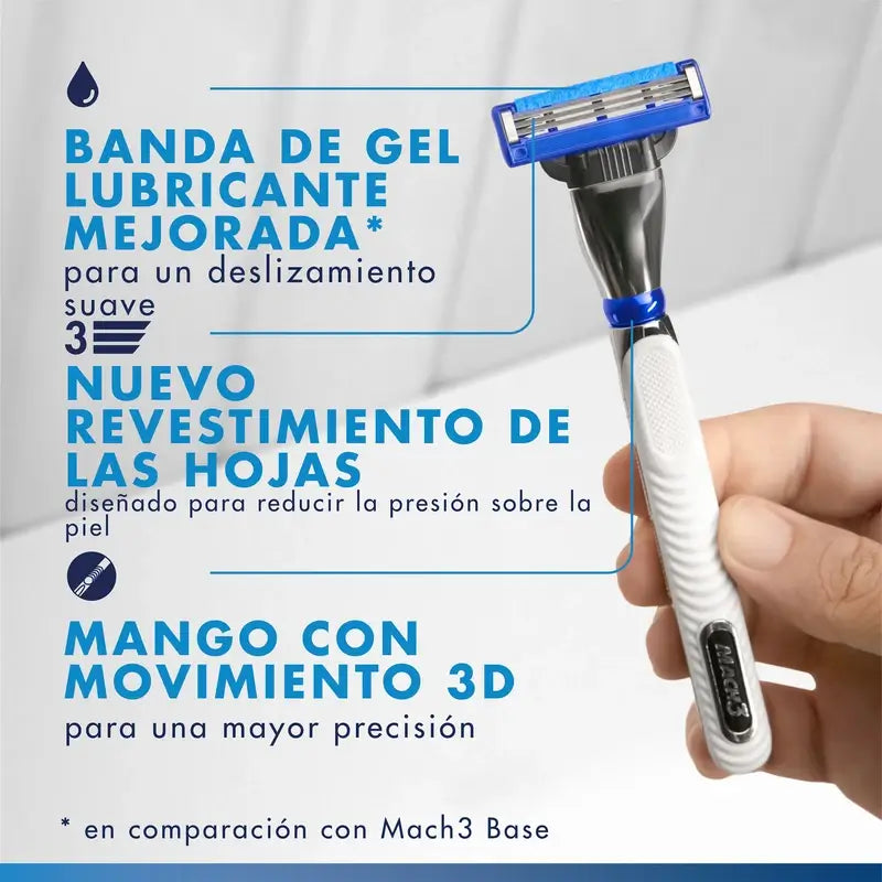 Gillette Mach3 Turbo Recambios Para Maquinillas De Afeitar Para Hombre , 4 unidades