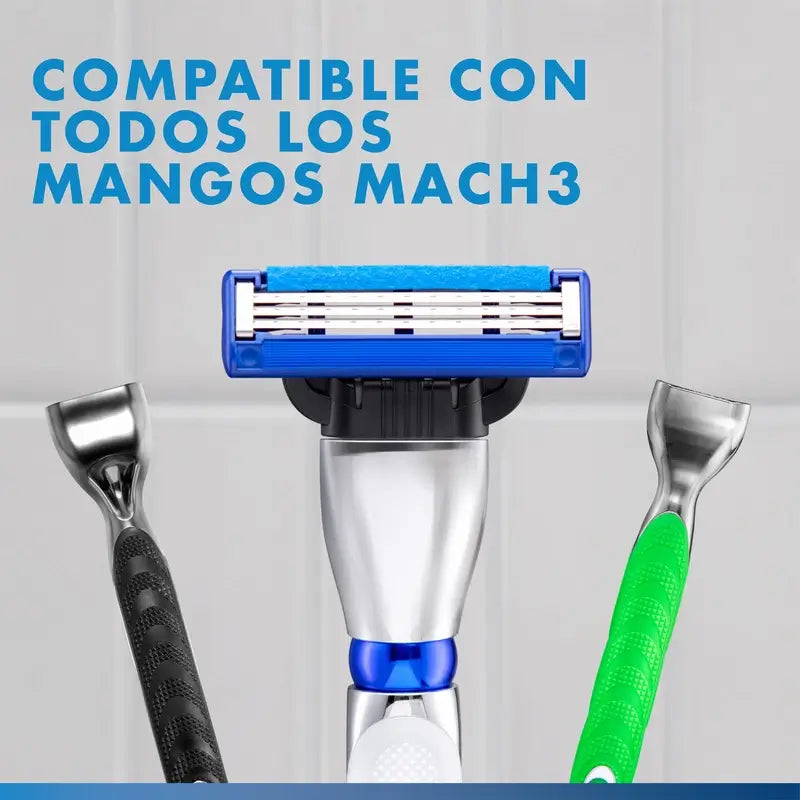 Gillette Mach3 Turbo Recambios Para Maquinillas De Afeitar Para Hombre , 4 unidades