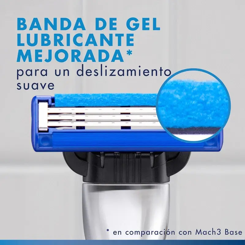 Gillette Mach3 Turbo Recambios Para Maquinillas De Afeitar Para Hombre , 4 unidades