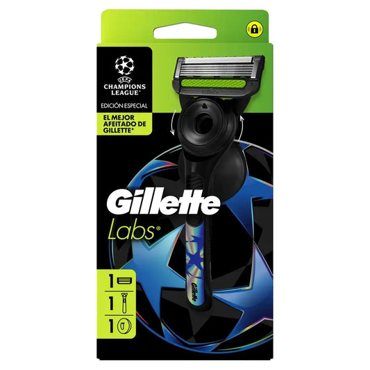 Gillette Labs Maquinilla con Barra Exfoliante + 1 Recambio y Colgador