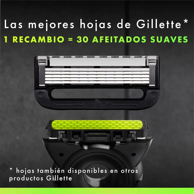 Gillette Labs Maquinilla con Barra Exfoliante + 1 Recambio y Colgador