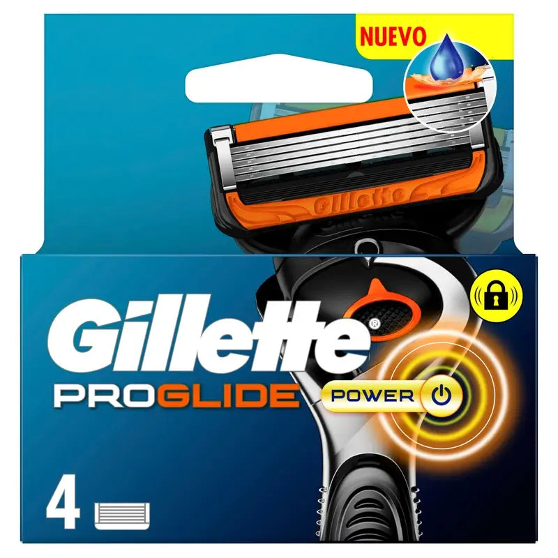 Gillette Proglide Power Recambios Para Maquinilla De Afeitar Para Hombre , 4 unidades