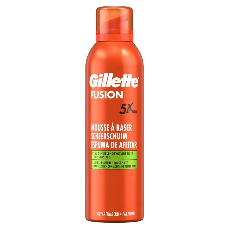 Gillette Sensitive Espuma Fusión , 250 ml