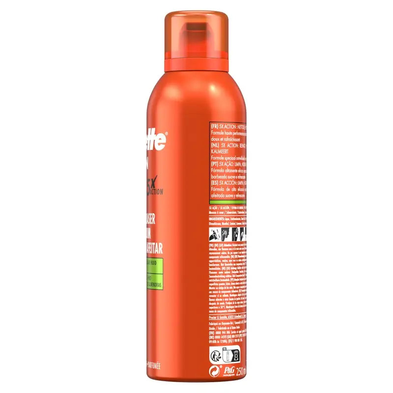 Gillette Sensitive Espuma Fusión , 250 ml