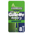 Gillette Sensor3 Sensitive Maquinillas Desechables Hombre Banda Lubricante, 8 unidades