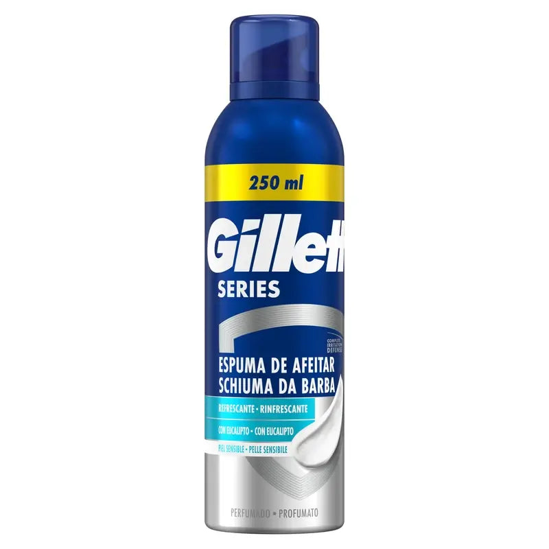 Gillette Series Espuma De Afeitar Refrescante Con Eucalipto , 250 ml