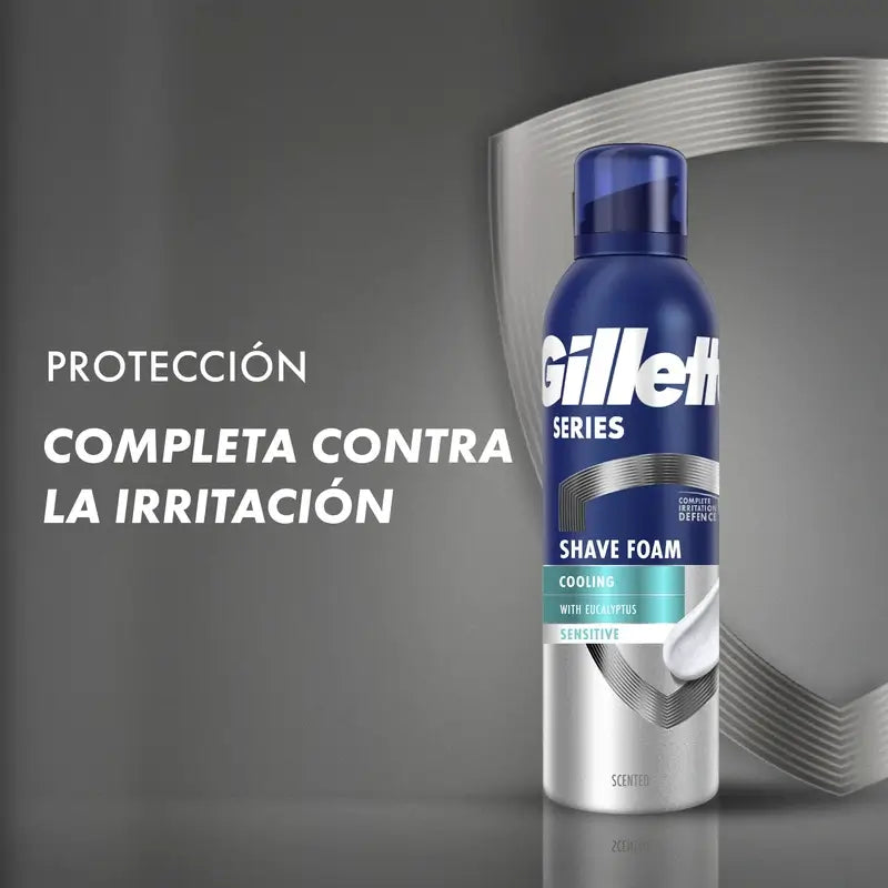 Gillette Series Espuma De Afeitar Refrescante Con Eucalipto , 250 ml