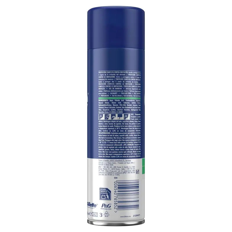 Gillette Series Gel De Afeitar Calmante Con Aloe Vera , 200 ml