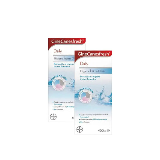 Ginescanes GineCanesfresh Gel Higiene Íntima Diaria, Pack 2 x 400 ml