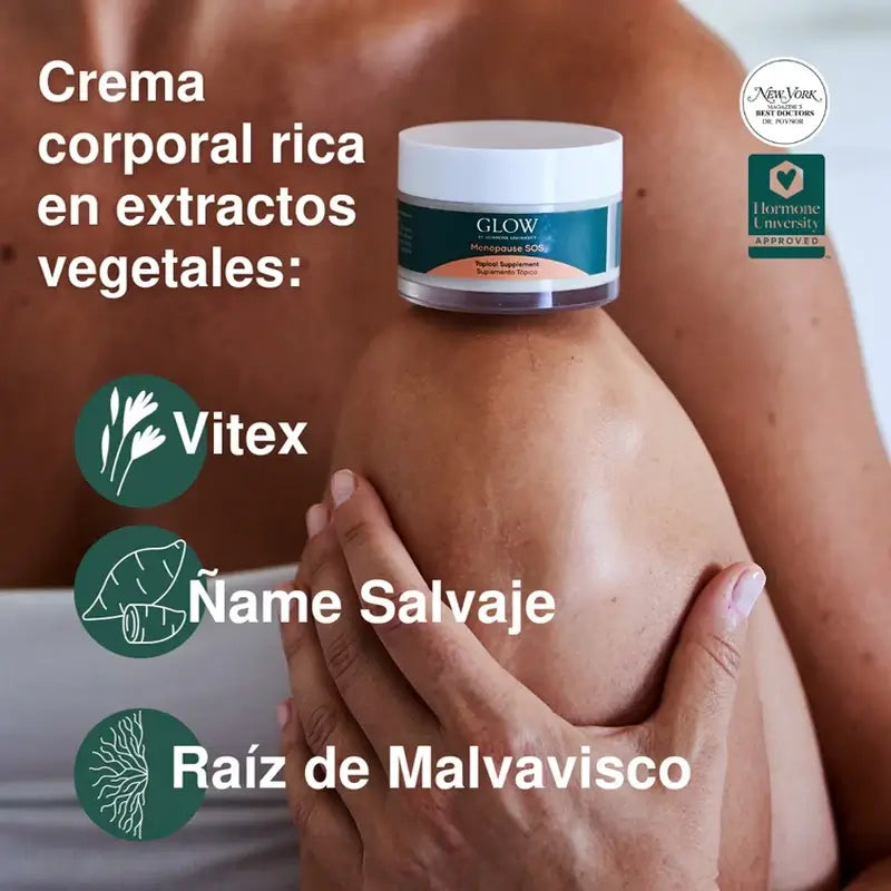 Glow Botánica Crema Corporal Menopause Sos , 50 ml