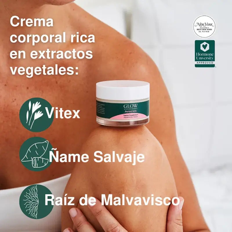 Glow Botánica Crema Corporal Period Sos , 50 ml