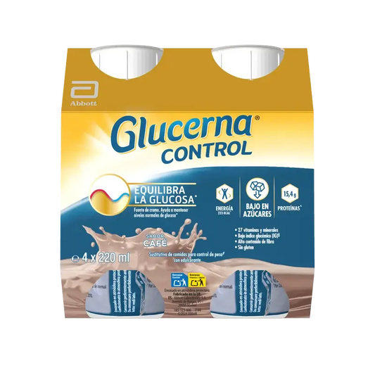 Glucerna Control Sabor Café, 4 Botellas x 220 ml