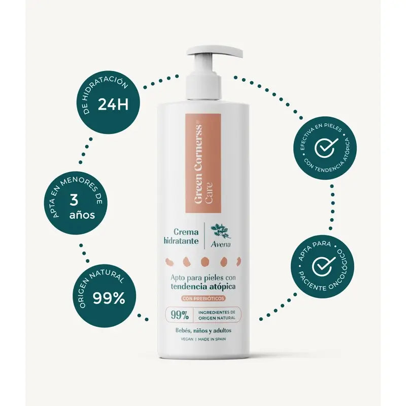 Green Cornerss Crema Hidratante de Avena, 280 ml