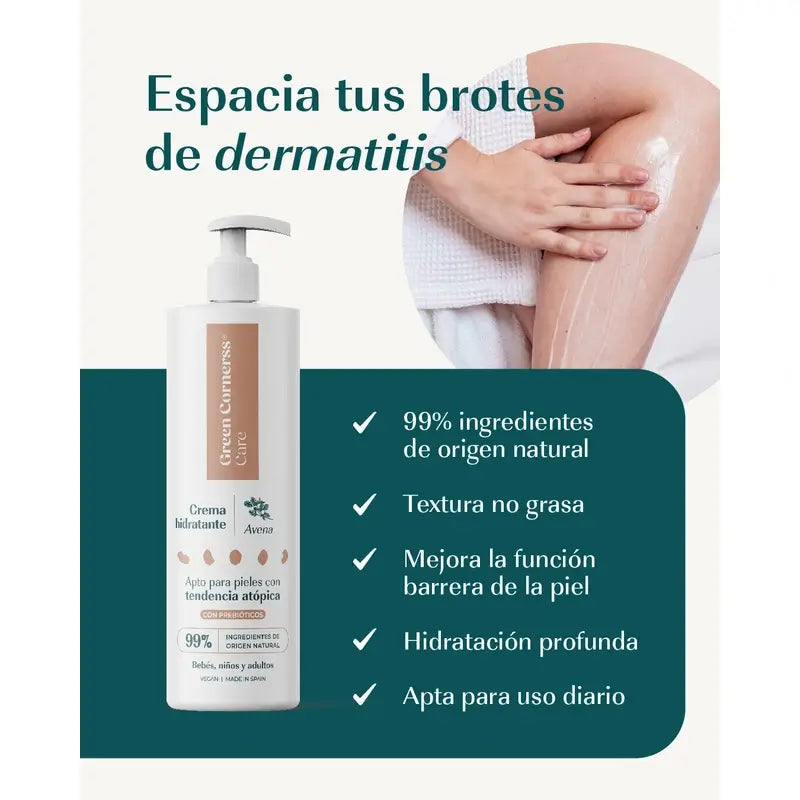 Green Cornerss Crema Hidratante de Avena, 280 ml