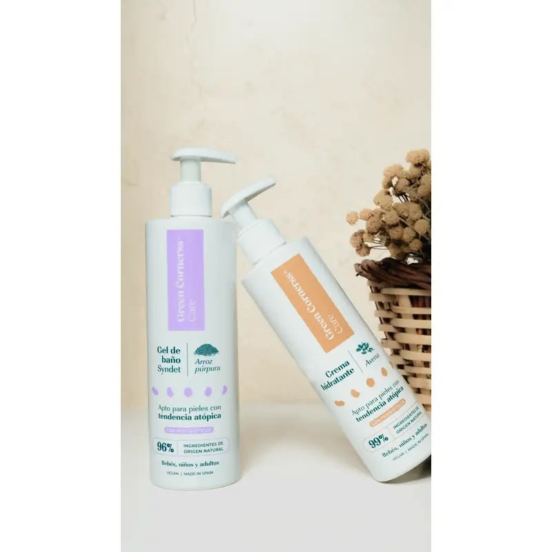 Green Cornerss Gel de Baño de Arroz Púrpura, 400 ml