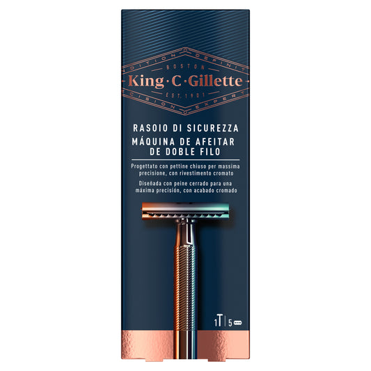 Gillette King C. Maquinilla De Afeitar Doble Filo Barba + 5 Cuchillas