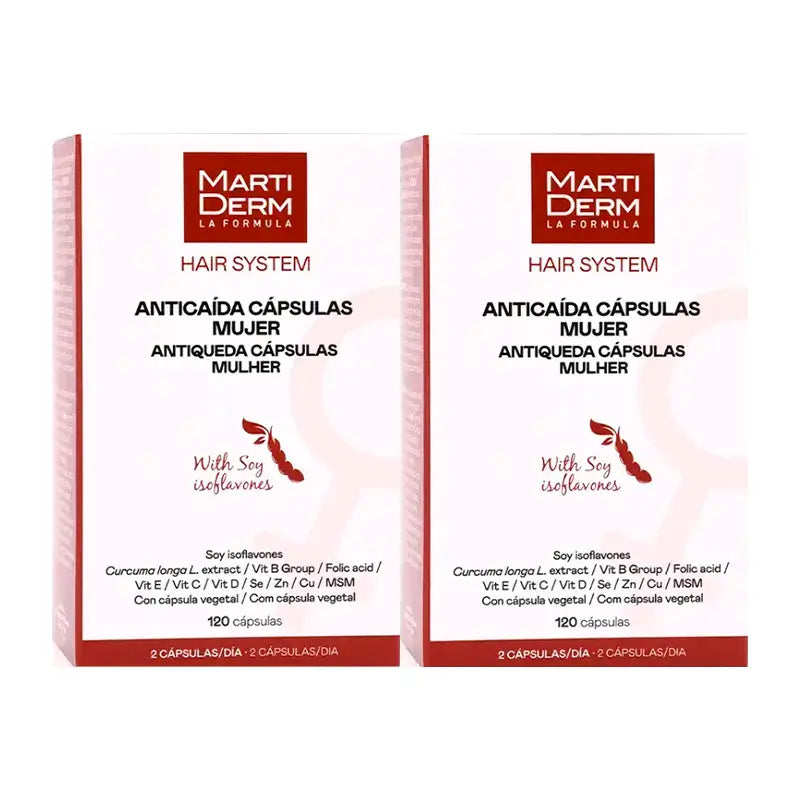 Hair System cápsulas Anticaída Mujer, Pack 2 x 120 unidades