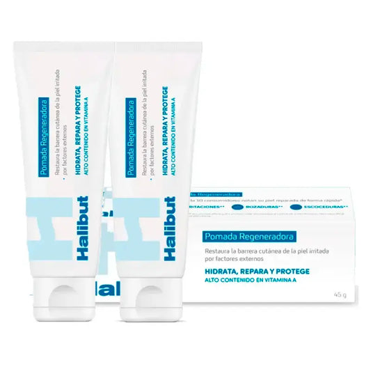 Halibut Pomada Adulto Regeneradora, Pack 2 x 45 gr