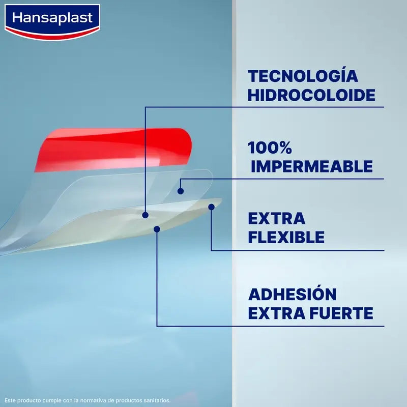 Hansaplast Second Skin Protection Apósito Hidrcoloide Tamaño S , 10 apósitos 1,9x6cm