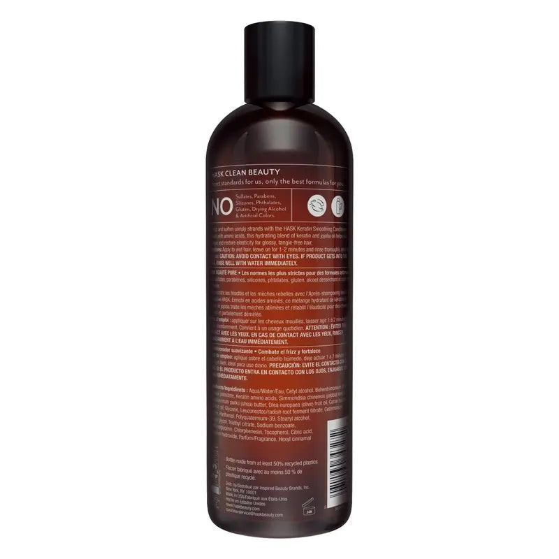 Hask Acondicionador Suave Y Liso Keratin Protein , 355 ml