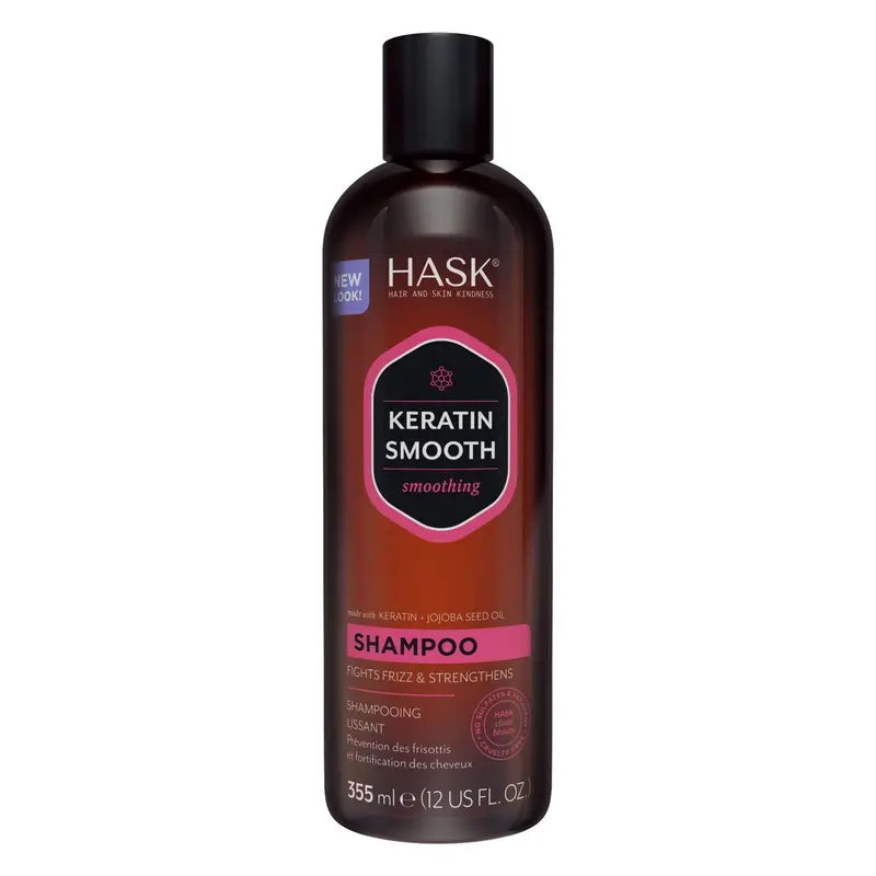 Hask Champú Suave Y Liso Keratin Protein , 355 ml