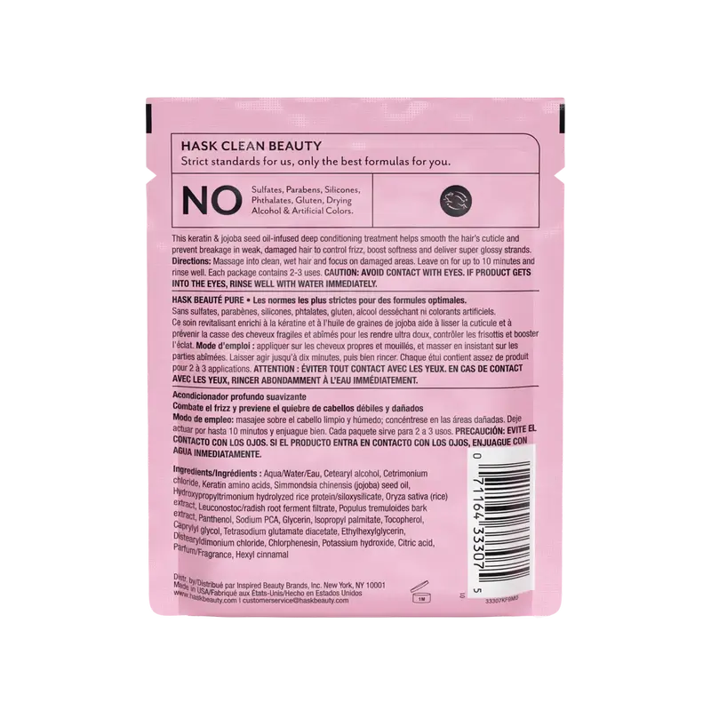 Hask Mascarilla Suave Y Liso Keratin Protein , 50 gr