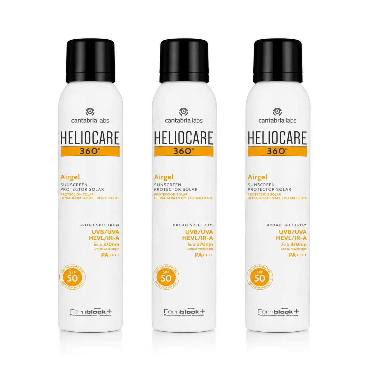 Heliocare 360º Airgel Corporal 200 Ml pack 3
