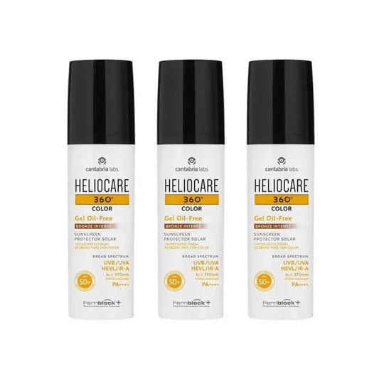 Heliocare 360° Color Gel Oil-Free Spf 50+ Tono Bronze Intense, 3X50 Ml
