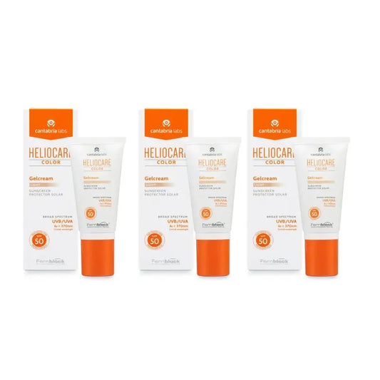 Heliocare Color Gel Crema Light Spf 50+, 3X50 Ml