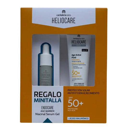 Heliocare Pack Helio 360 Age Active Fluid 50Ml+ Minitalla Age Barrier 10 Ml