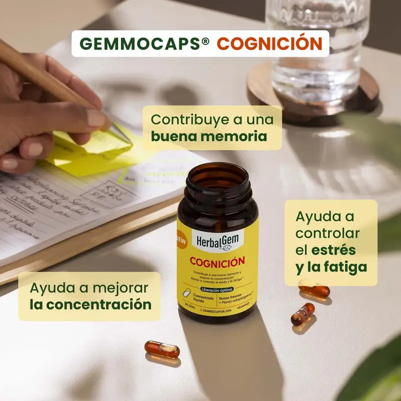 Herbalgem Gemmocaps Stress Protect Cognición, 30 cápsulas