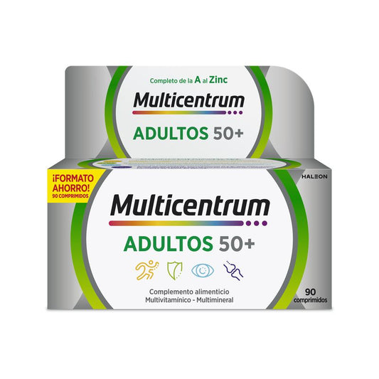 Multicentrum Select 50+ Complemento alimenticio multivitamínico para adultos 50+, 90 comprimidos