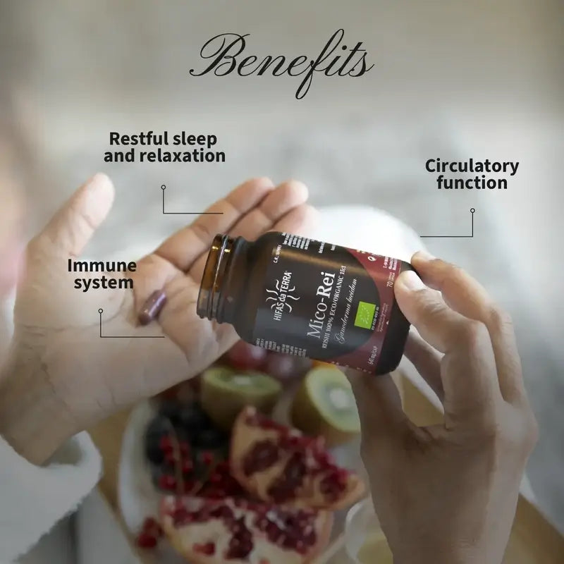 Hifas Da T Mico-Five Rei Extracto De Reishi Bote Cristal , 70 cápsulas